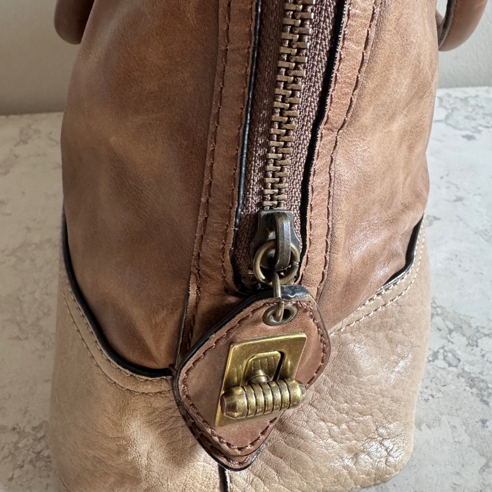 Joy Gryson Olivia Harris Vintage Tan Leather Bag - Picture 4 of 7